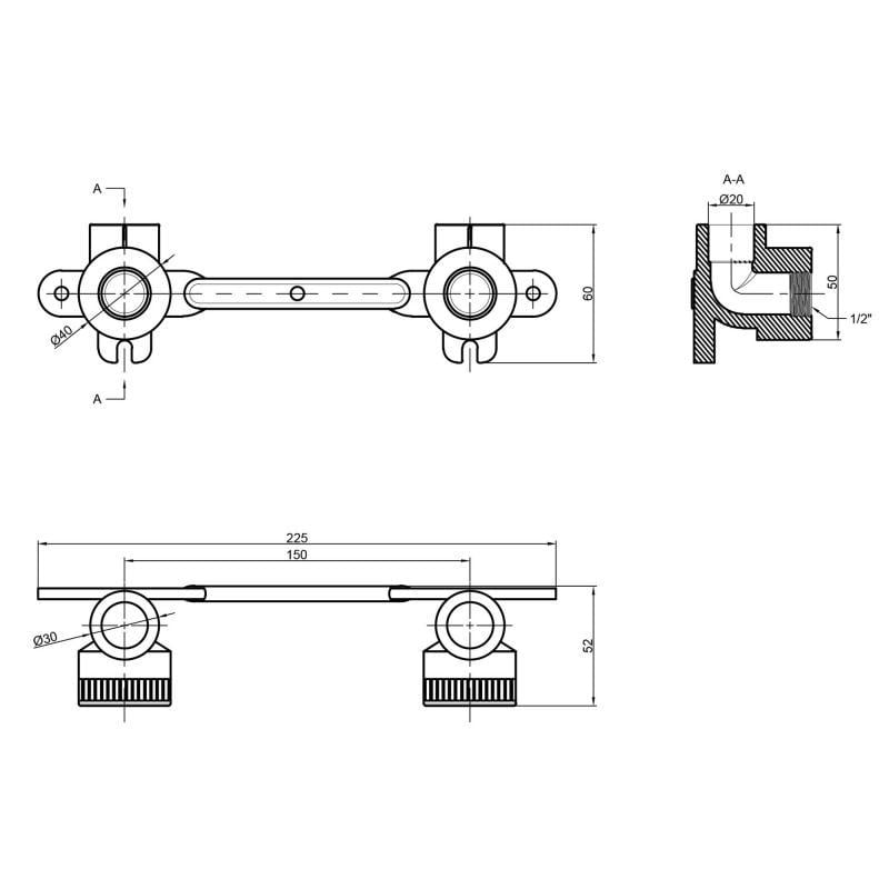 Планка монтажная в сборе Thermo Allince PPR 20х1/2 ВР (11067998) - фото 2