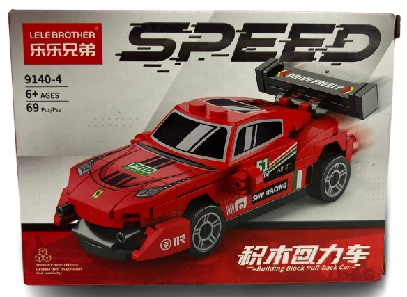 Конструктор гоночний автомобіль 69 деталей (9140-4)