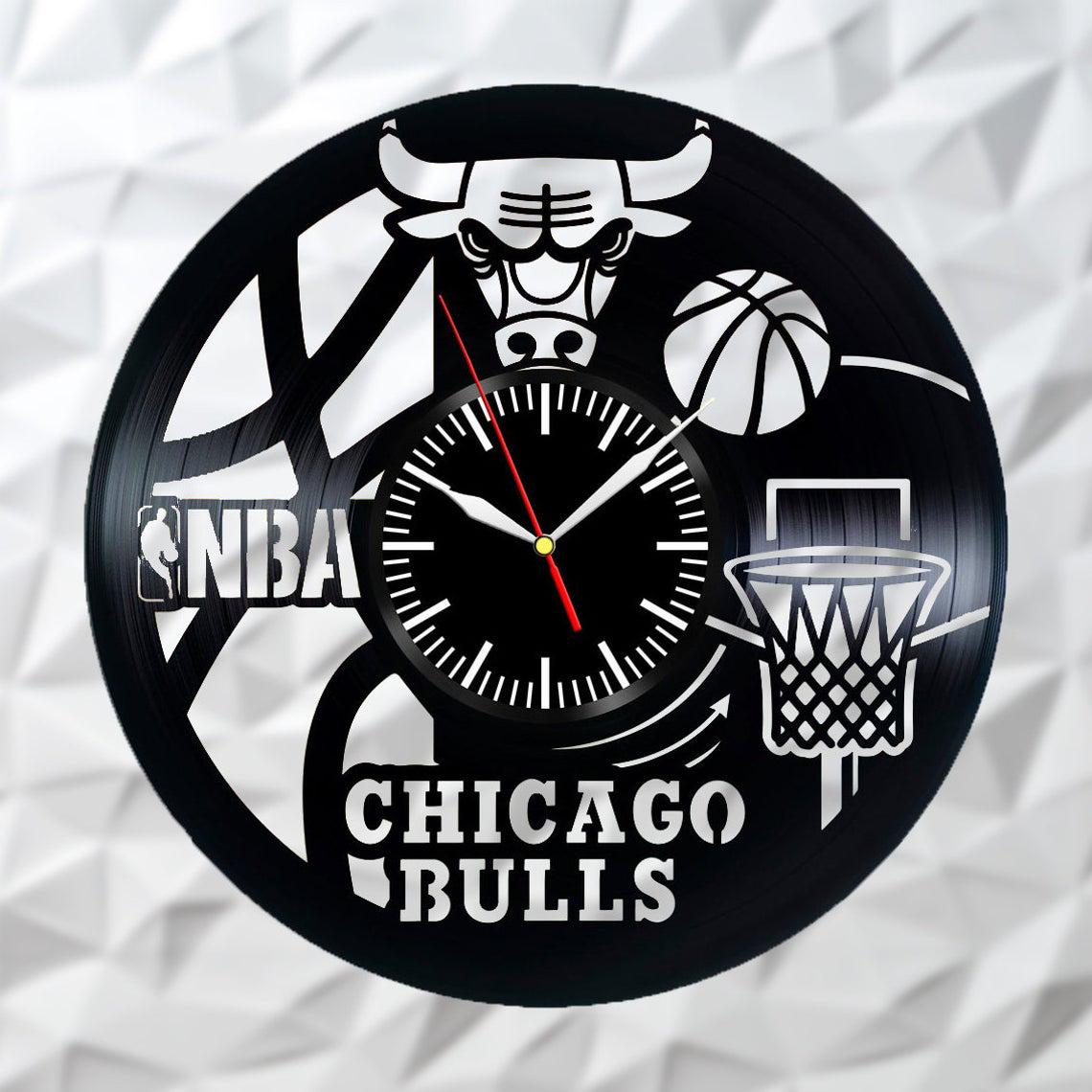 Часы настенные Чикаго Буллз 2415 из виниловой пластинки
