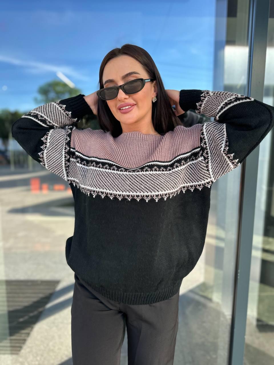 Женский свитер Миранда 44-56 мокко (2049-нс) - фото 3 Женский свитер Миранда 44-56 мокко (2049-нс) - фото 3