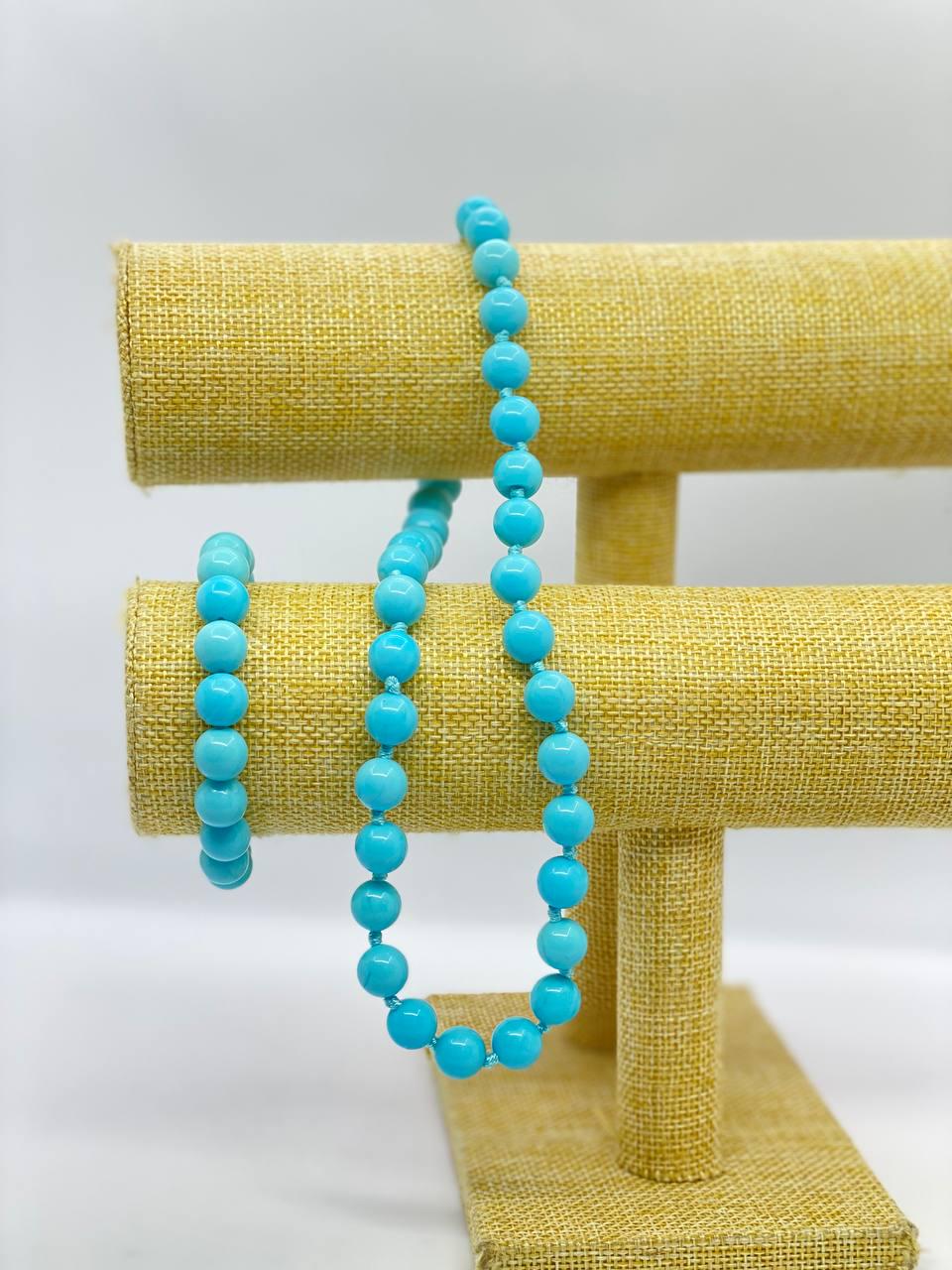 Комплект искусственная бирюза 44 см Голубой (1527)