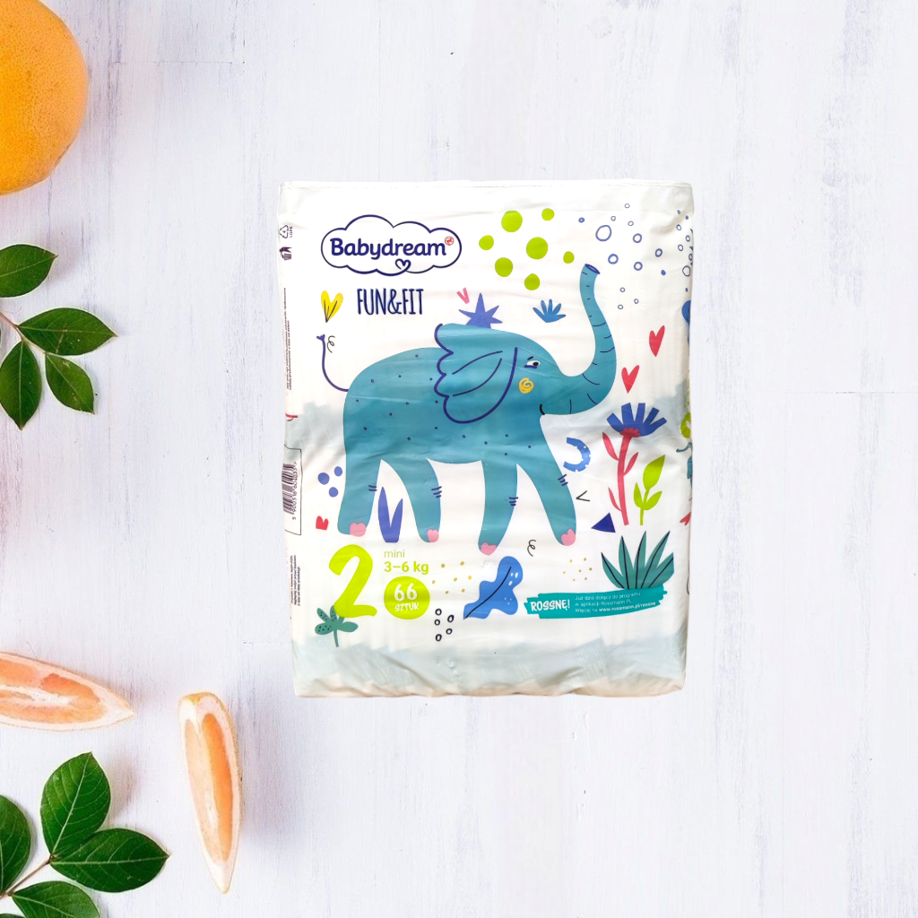 Підгузки Babydream Fun&Fit 2 Mini 3-6 кг 66 шт.
