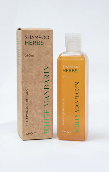 Натуральний шампунь проти випадіння White Mandarin Цілющі трави для всіх типів волосся 250 мл (1906397560)