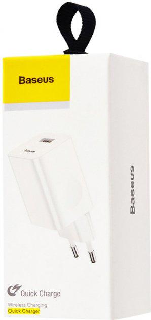 Устройство зарядное МЗП Baseus Wall Charger QC 3.0 CCALL-BX02 White - фото 2