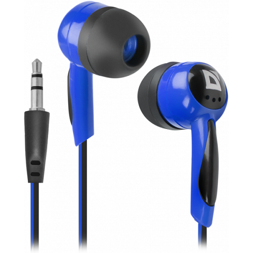 Наушники Defender Basic 604 проволочные 85 дБ 1,1 м Blue (63608)