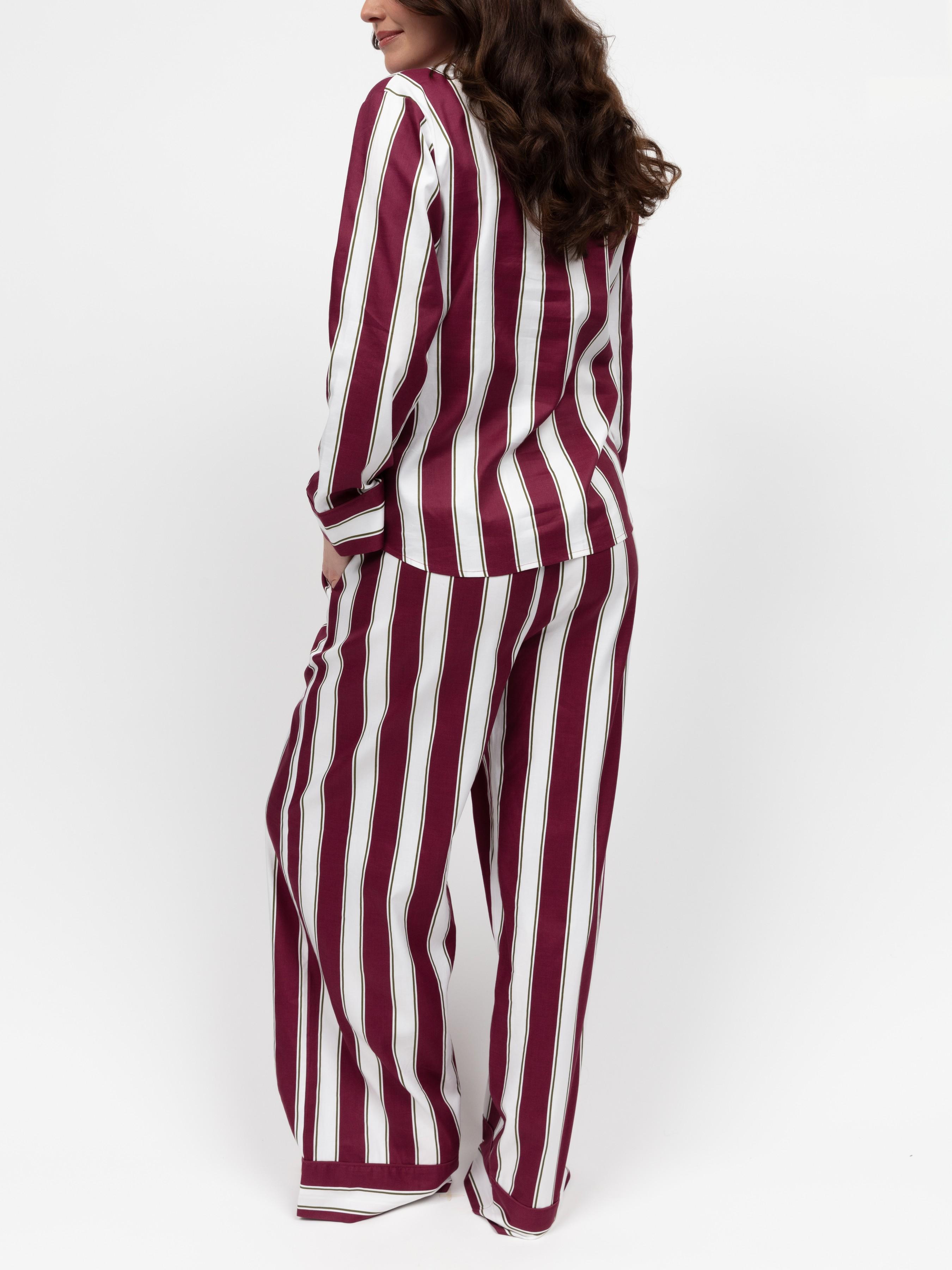 Піжама жіноча CYBERJAMMIES Yasmin зі смугастим принтом 5083-5084 XXL Бордово-Білий (5051877609341) - фото 2 Піжама жіноча CYBERJAMMIES Yasmin зі смугастим принтом 5083-5084 XXL Бордово-Білий (5051877609341) - фото 2