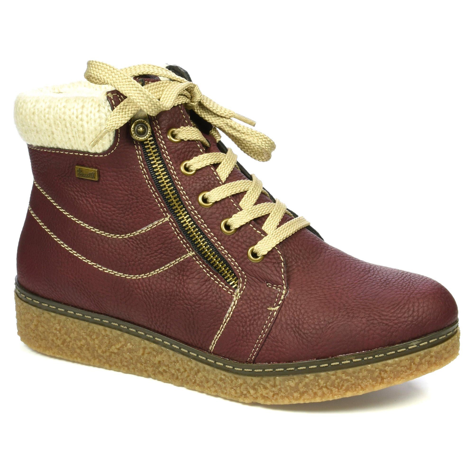 Ботинки зимние женские Rieker р. 36 Бордовый (011207-36)