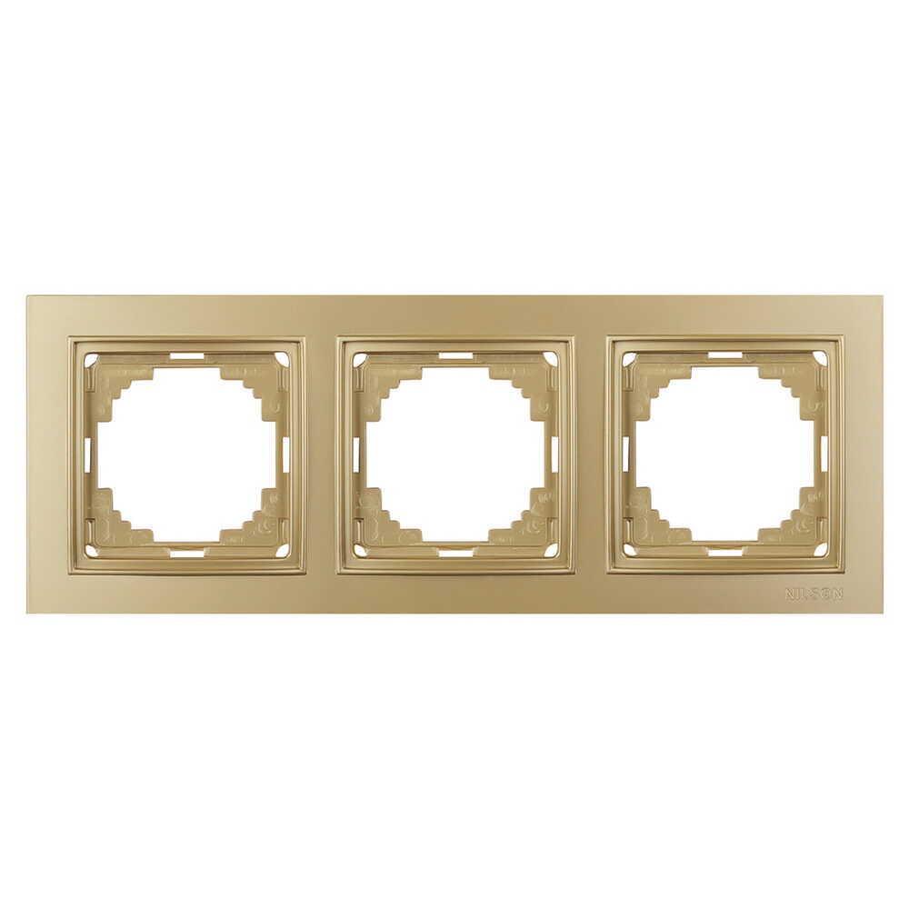 Рамка трехместная Nilson Thor Золотой (27150093)