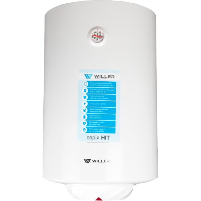 Водонагреватель электрический Willer EV80R HIT 80 л 1500 Вт мокрый ТЭН 75°C White