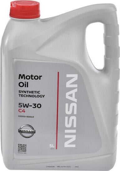 Масло моторное Nissan Motor Oil 5W-30 C4 DPF 5 л (1020)
