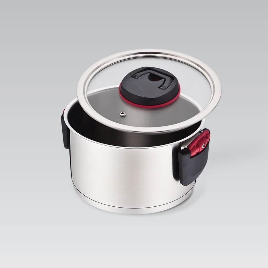 Кастрюля из нержавейки со складными ручками 1,8 л (MR-3530-16)