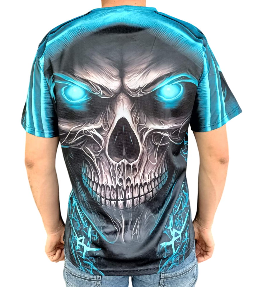 Футболка Скелет з блакитними очима L (548) - фото 2 Футболка Скелет з блакитними очима L (548) - фото 2