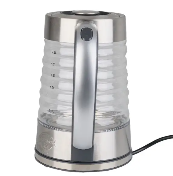 Електрочайник скляний Sokany SK-1027 безшумний з підсвічуванням 2,2 л - фото 2