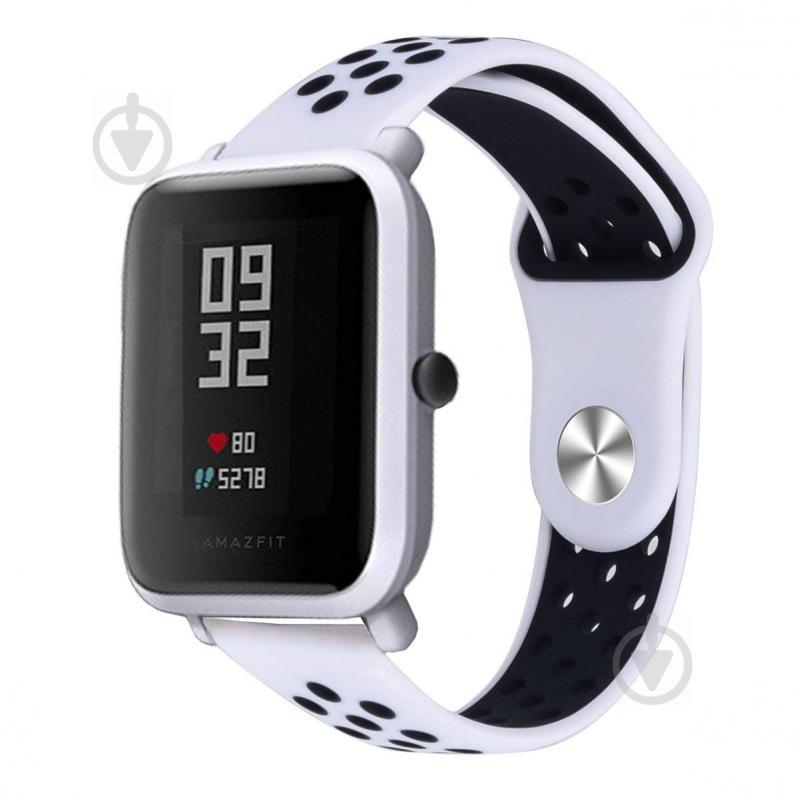 Ремешок BeWatch sport-style для Xiaomi Amazfit BIP Бело-Черный (1010121) Ремешок BeWatch sport-style для Xiaomi Amazfit BIP Бело-Черный (1010121)