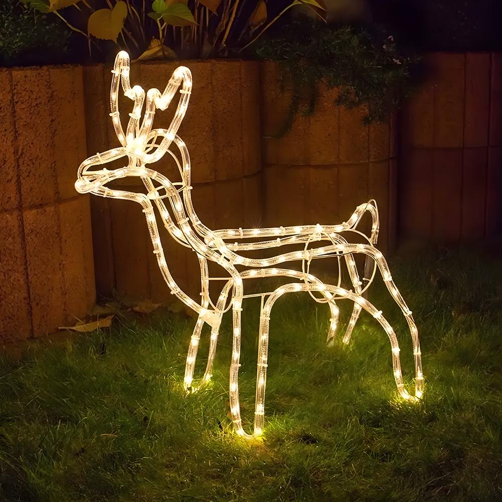 Декоративна світлодіодна фігура "Новорічний олень" висота 95 см 220 В з поворотом голови Теплий білий - фото 8 Декоративна світлодіодна фігура "Новорічний олень" висота 95 см 220 В з поворотом голови Теплий білий - фото 8