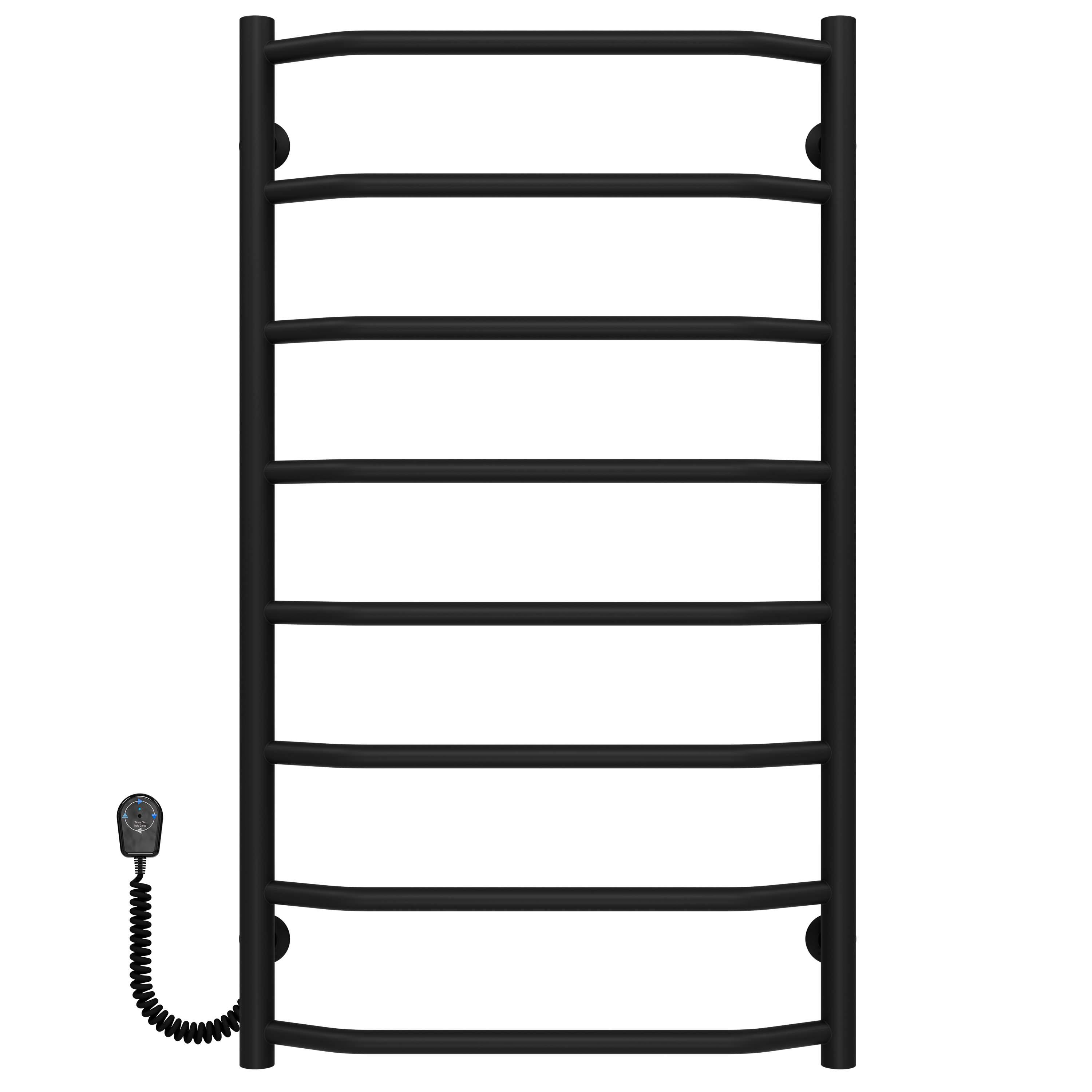 Полотенцесушитель электрический Deffi Трапеция П8 EF16 левое подключение нержавеющая сталь 500х900 мм Черный (C.TR.90.50.8.E.B.L.5)