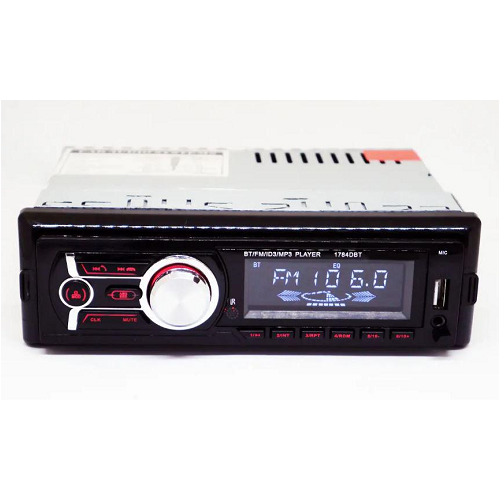 Автомагнітола 1DIN 1784BT Bluetooth USB/RGB підсвічування/FM/AUX/пульт (14244)