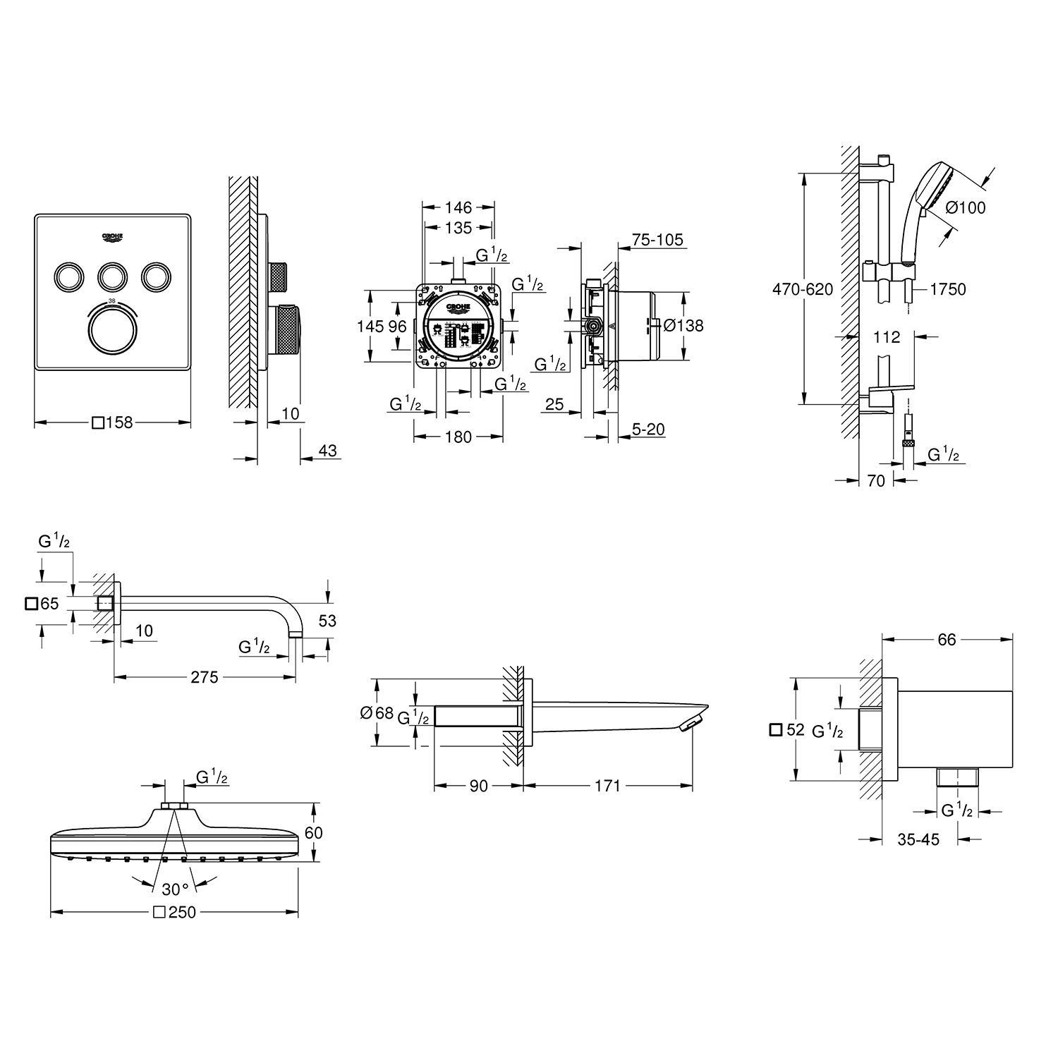 Душевой гарнитур Grohe QuickFix SmartControl (UA202801C3) - фото 3