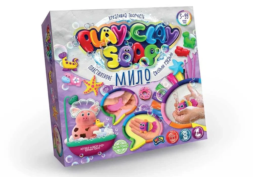 Набір креативної творчісті Danko Toys Пластилінове мило PLAY CLAY SOAP (PCS-01-01U)
