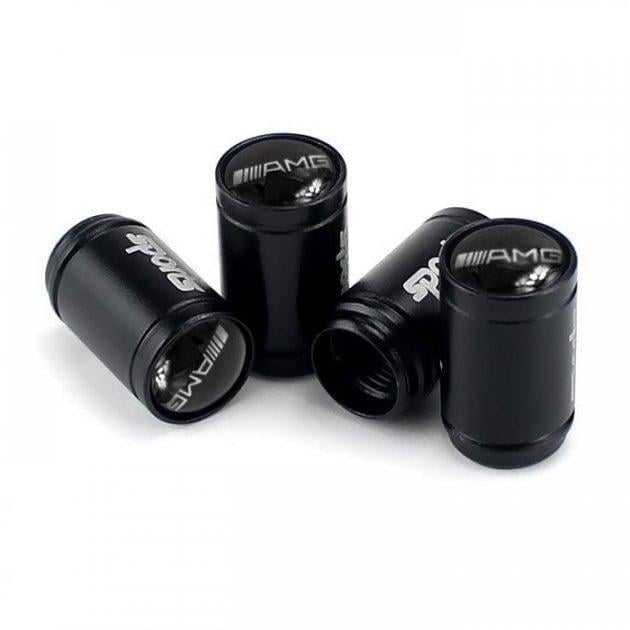 Набір ковпачків на ніпель для автомобіля SUNROZ Caps Sports Mercedes AMG 4 шт. Black Набір ковпачків на ніпель для автомобіля SUNROZ Caps Sports Mercedes AMG 4 шт. Black