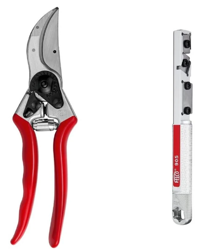 Секатор Felco 2/інструмент для заточування Felco 905