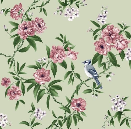 Обои на бумажной основе Шарм 170-03 Блум 0,53х10 м Зеленый (660e6697026813463e25d883) - фото 2