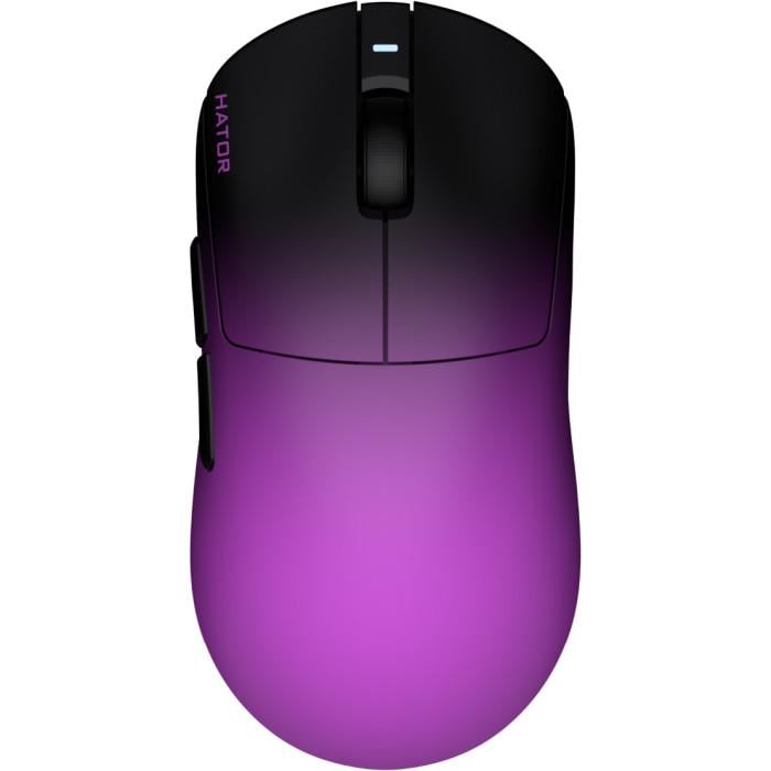 Компьютерная мышка беспроводная игровая Hator Quasar 3 Ultima 8K Wireless PixArt PAW3950 Bluetooth 2,4 ГГц USB-A Black/Violet (HTM760)