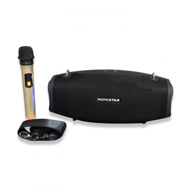 Портативная Bluetooth колонка HOPESTAR H1 Party с караоке микрофоном Черный - фото 2 Портативная Bluetooth колонка HOPESTAR H1 Party с караоке микрофоном Черный - фото 2
