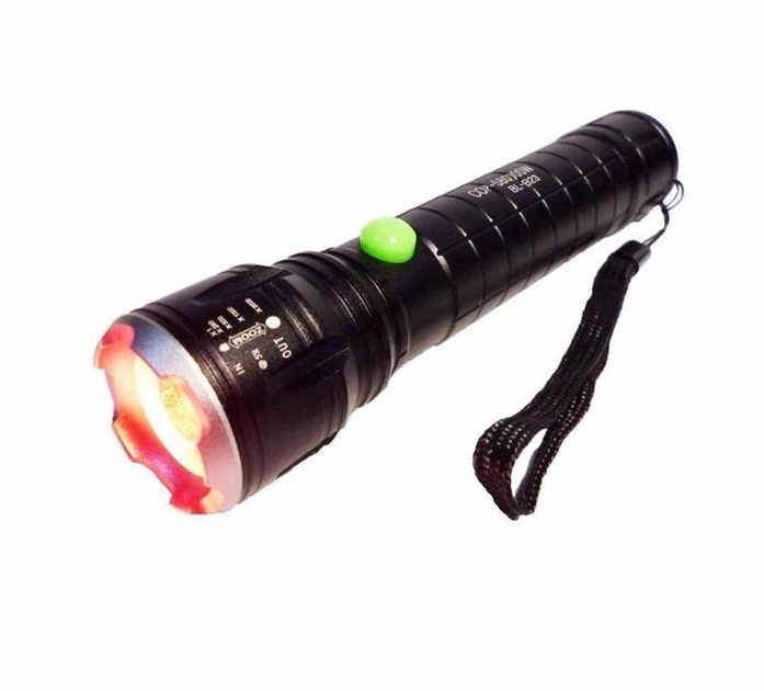 Фонарь ручной аккумуляторный Cop Bl-b23 с красным светом Черный (GR-04795)