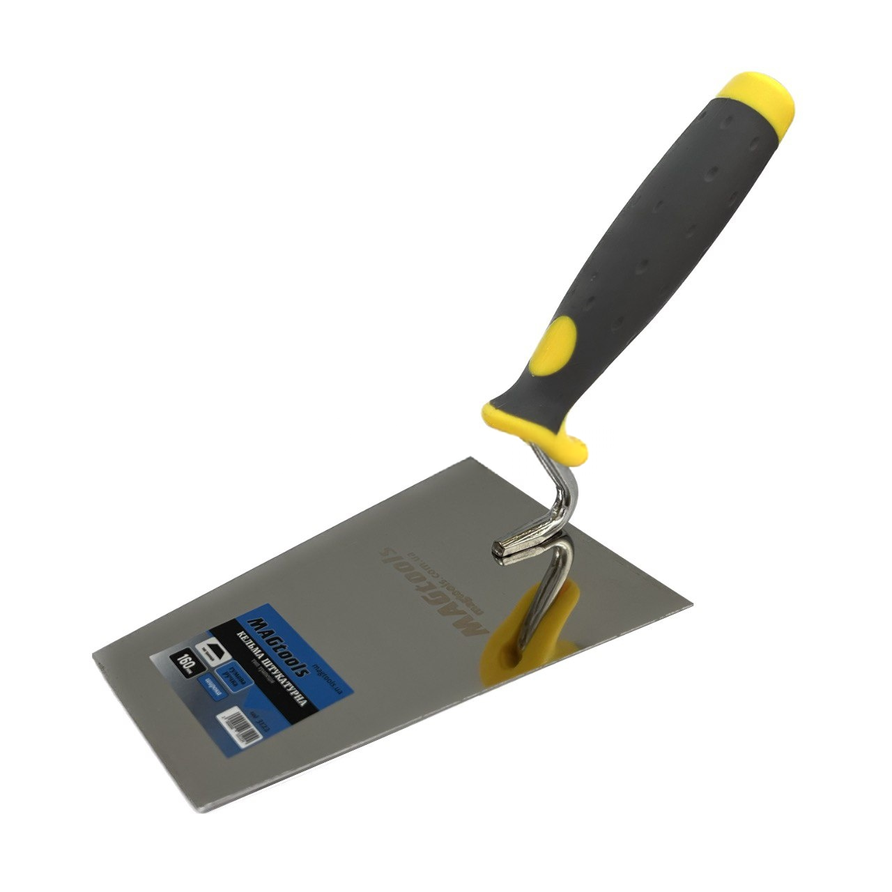 Кельма штукатурная Magtools тип трапеция резиновая ручка 120 мм (PLX-3119) Кельма штукатурная Magtools тип трапеция резиновая ручка 120 мм (PLX-3119)