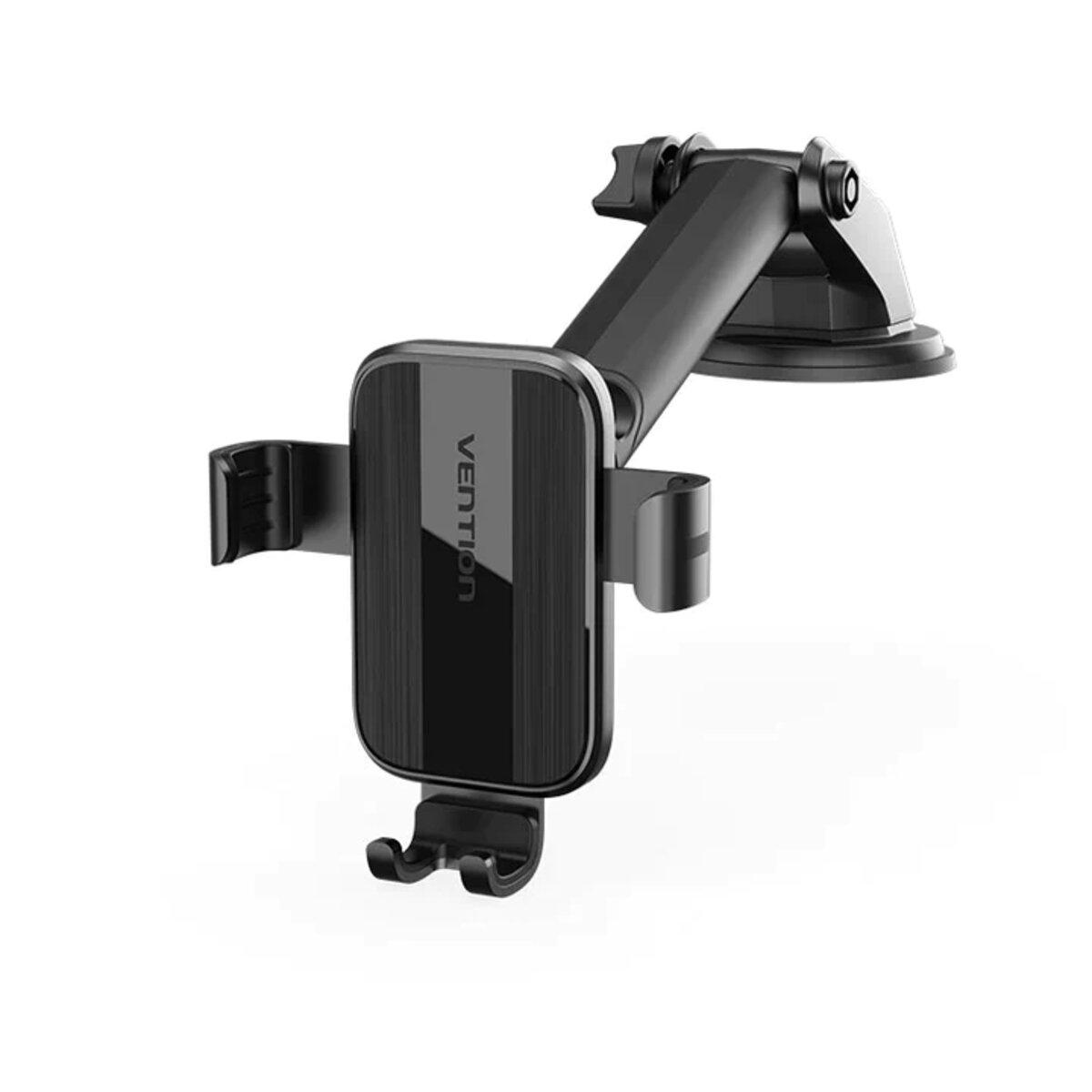 Держатель для телефона в машину Vention Auto-Clamping Car Phone Mount With Suction Cup Square Type Black (KCOB0)