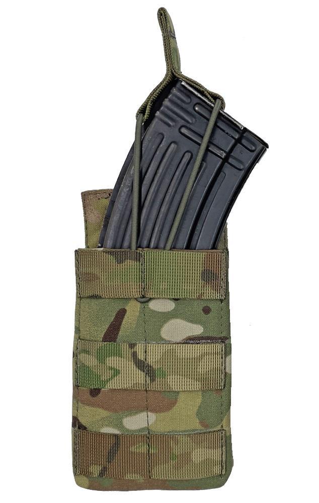 Подсумок для магазина АК-1 IRR MELGO Cordura 500D Molle открытый Мультикам (MG_AK1_CORDURA_MULTI-2)