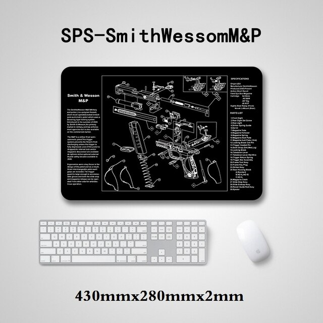 Коврик Clefers Tactical для чистки оружия SPS-Smith Wessom M&P с мягкой резины (5002193M) - фото 6