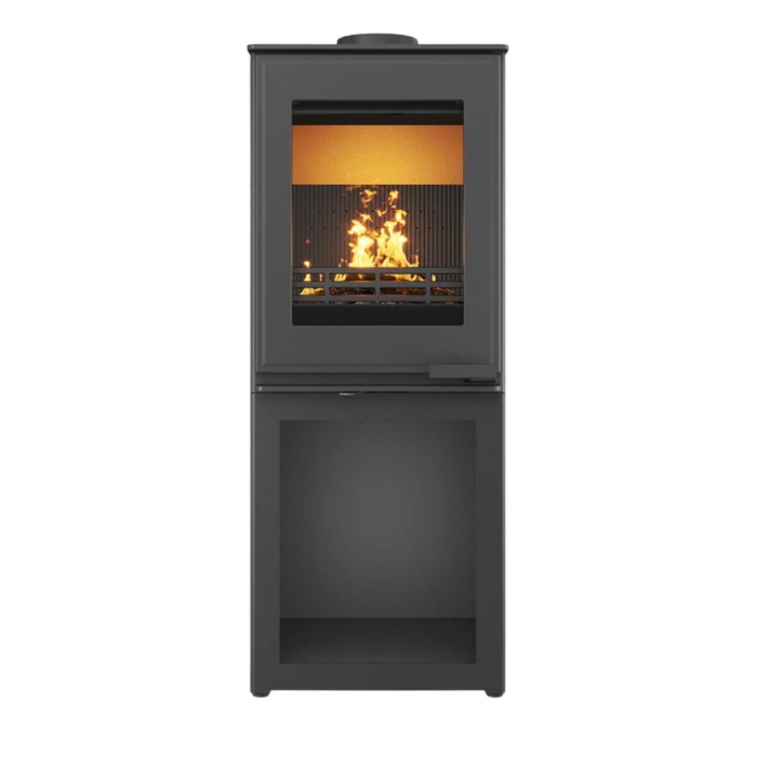 Печь-камин на дровах стальная KAWMET HARITA S15i L-box 6,5 кВт (WS15i-Lbox)