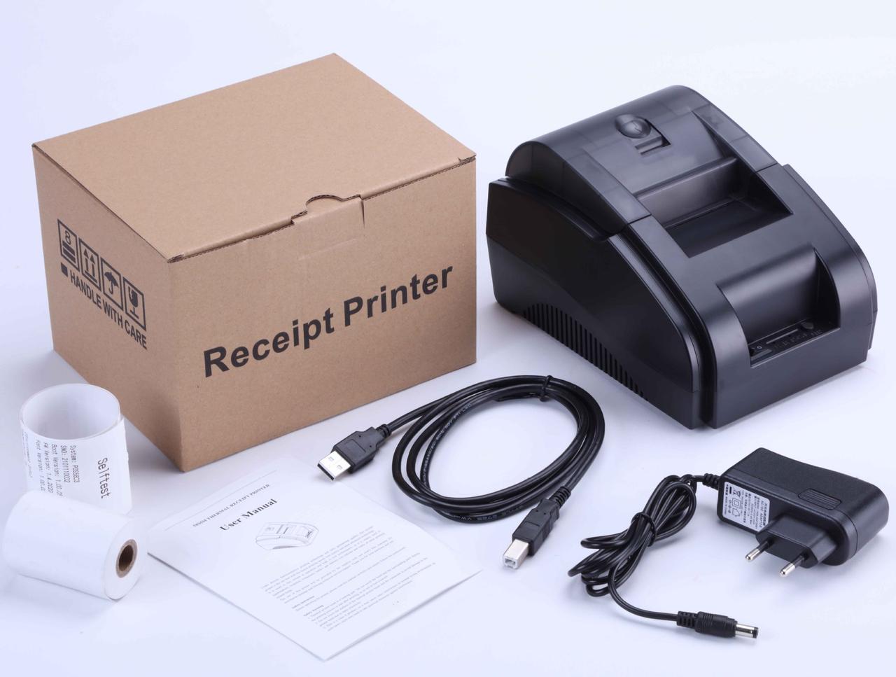 Принтер POS чековий POS-H58 USB 58 мм Black - фото 3