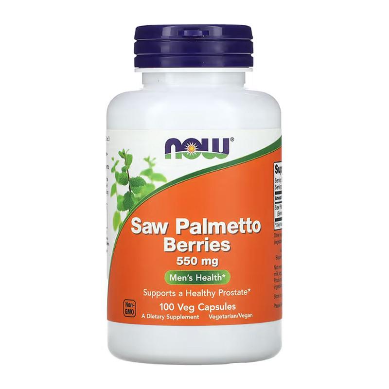 Екстракт Со Пальмето NOW Saw Palmetto Berries 550 мг 100 капс. (09139-01)