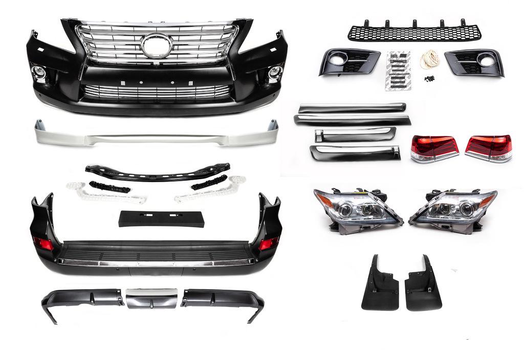 Комплект рестайлинга авто 2008-2012 на 2012-2016 F-Sport 1234 Upgrade для Lexus LX570/450d разные материалы Под покраску