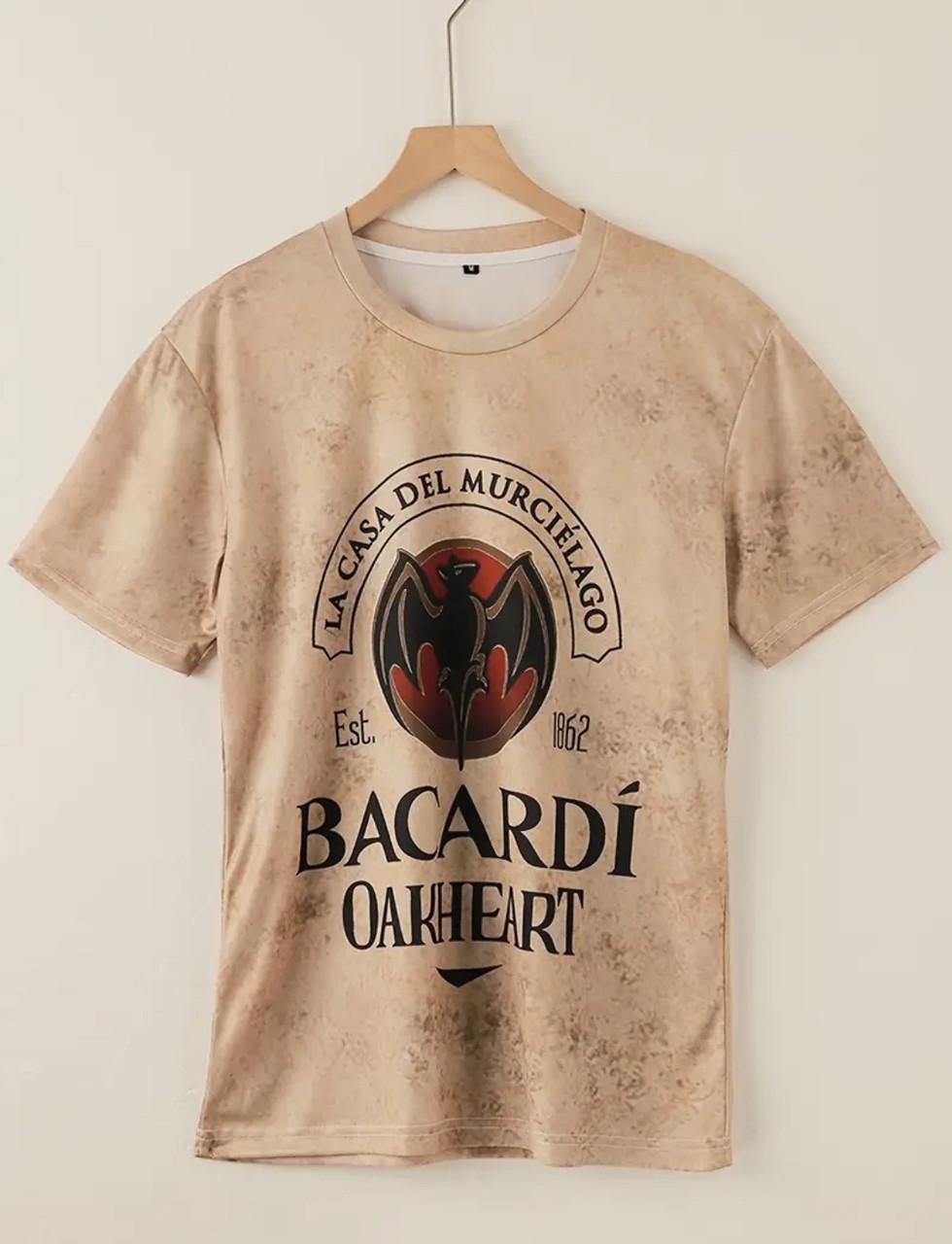Футболка мужская с рисунком летучей мыши Бакарди XL (2471319254)