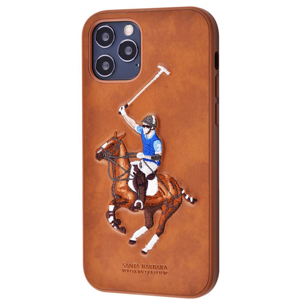 Чехол Polo Jockey Leather для iPhone 12/12 Pro Brown