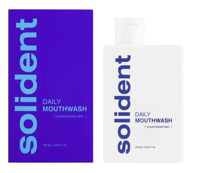 Ополіскувач для ротової порожнини Solident Daily Mouthwash Чорна смородина-м'ята 250 мл