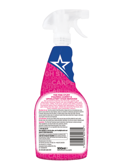 Пятновыводитель из ковров и мягкой мебели The Pink Stuff Foaming Carpet & Upholstery Stain remover 500 мл (.0381) - фото 2