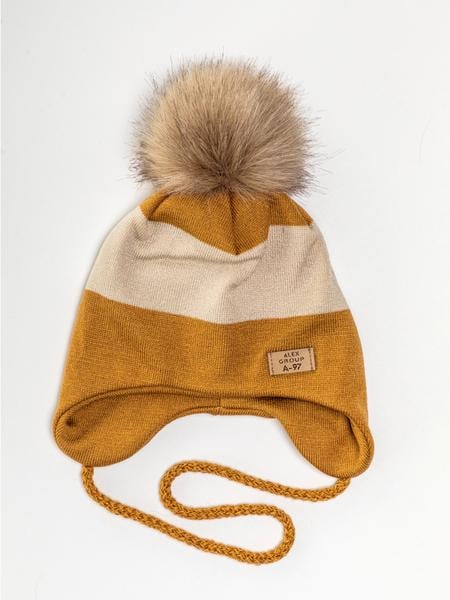 Шапка детская для мальчиков Бест D790 флис 44-48 см Кирпичный