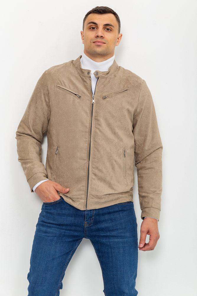 Бомбер мужской замшевый S Бежевый (150676) - фото 6 Бомбер мужской замшевый S Бежевый (150676) - фото 6