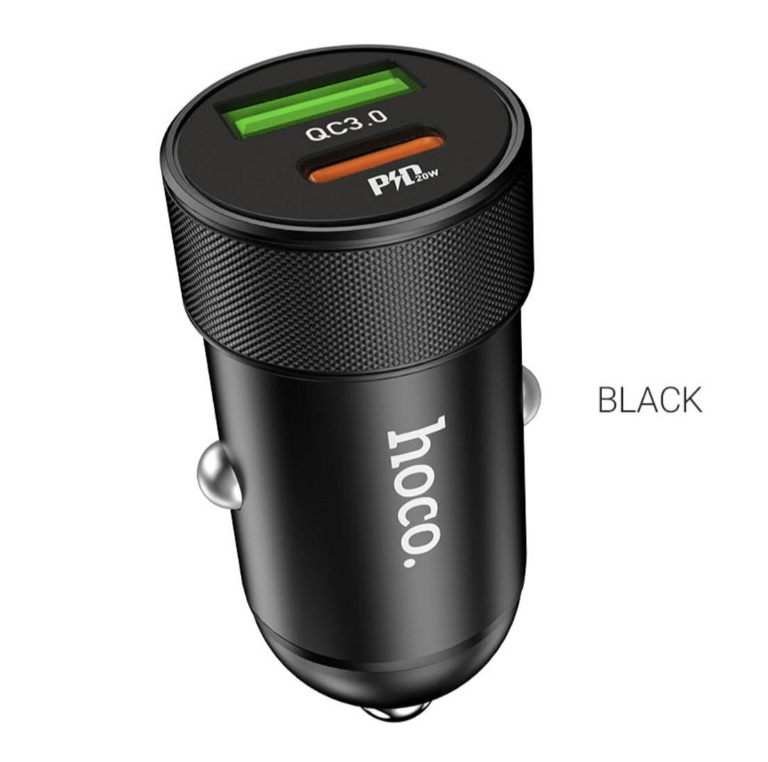 Зарядное устройство автомобильное Hoco Z32B Speed Up PD20W+QC3.0 Car Charger Black Зарядное устройство автомобильное Hoco Z32B Speed Up PD20W+QC3.0 Car Charger Black