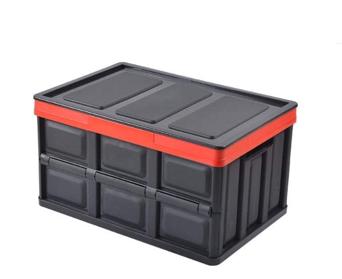 Складной органайзер SUNROZ Folding Car Storage Box пластиковый в багажник автомобиля S Черный (SUN6833)