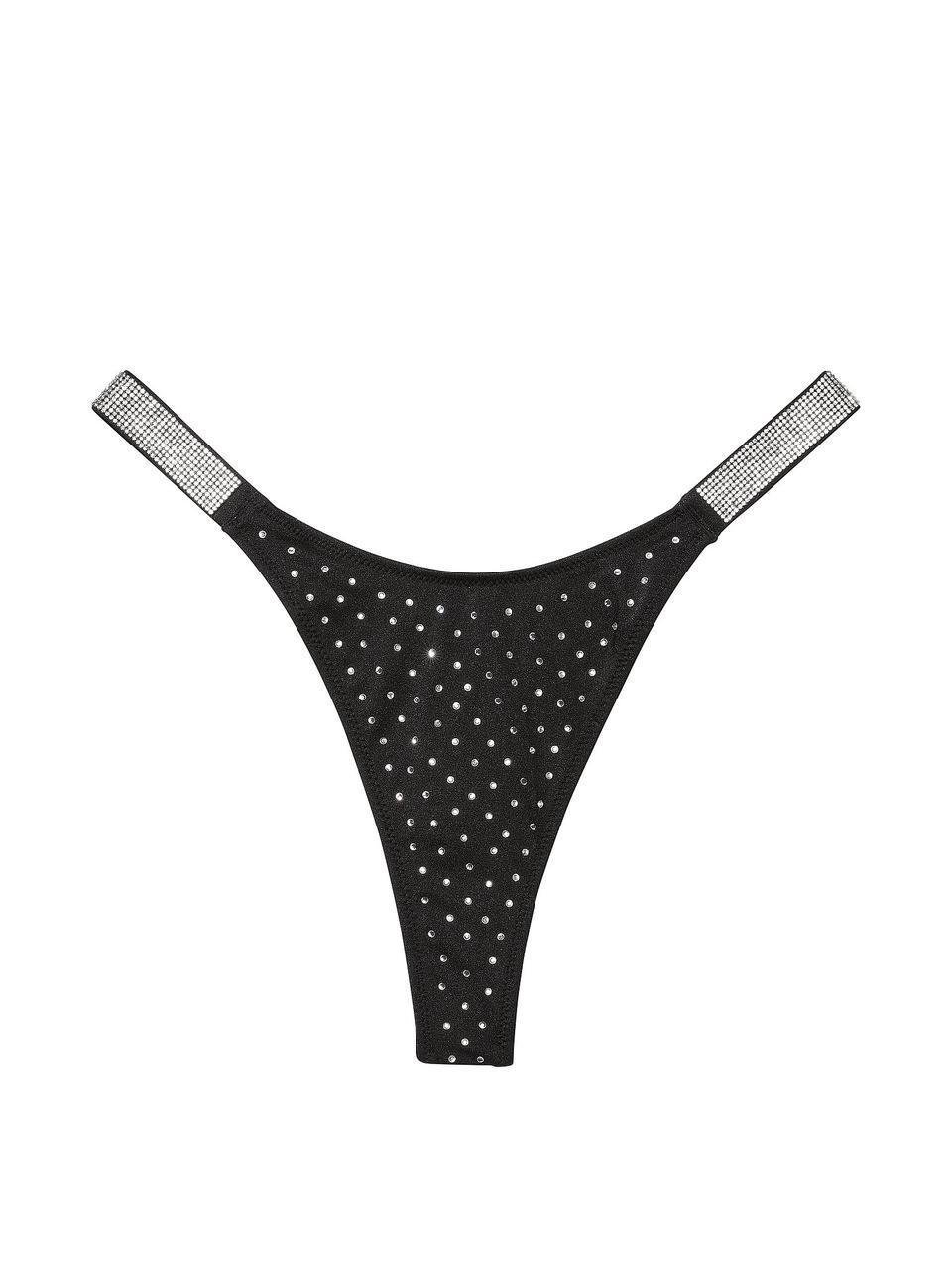 Купальник женский Victoria's Secret Bikini Top Shine Strap Push-Up Thong 75C/M Black (2180928588) - фото 4