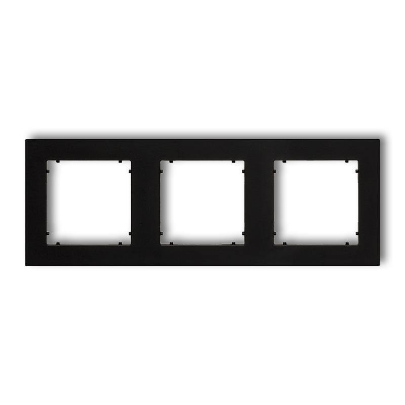 Рамка тройная универсальная Karlik Mini Черный матовый (12MR-3)
