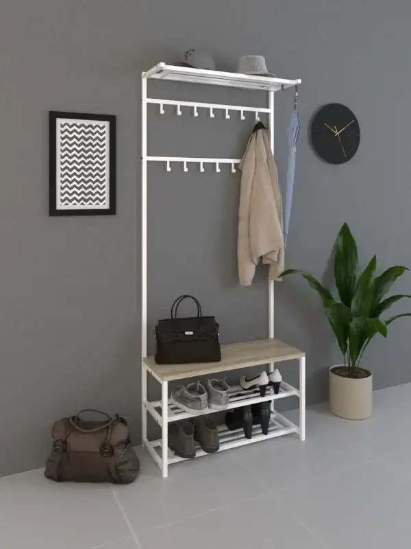 Передпокій SUNRISE 3-80 Білий/Сонома (556620)