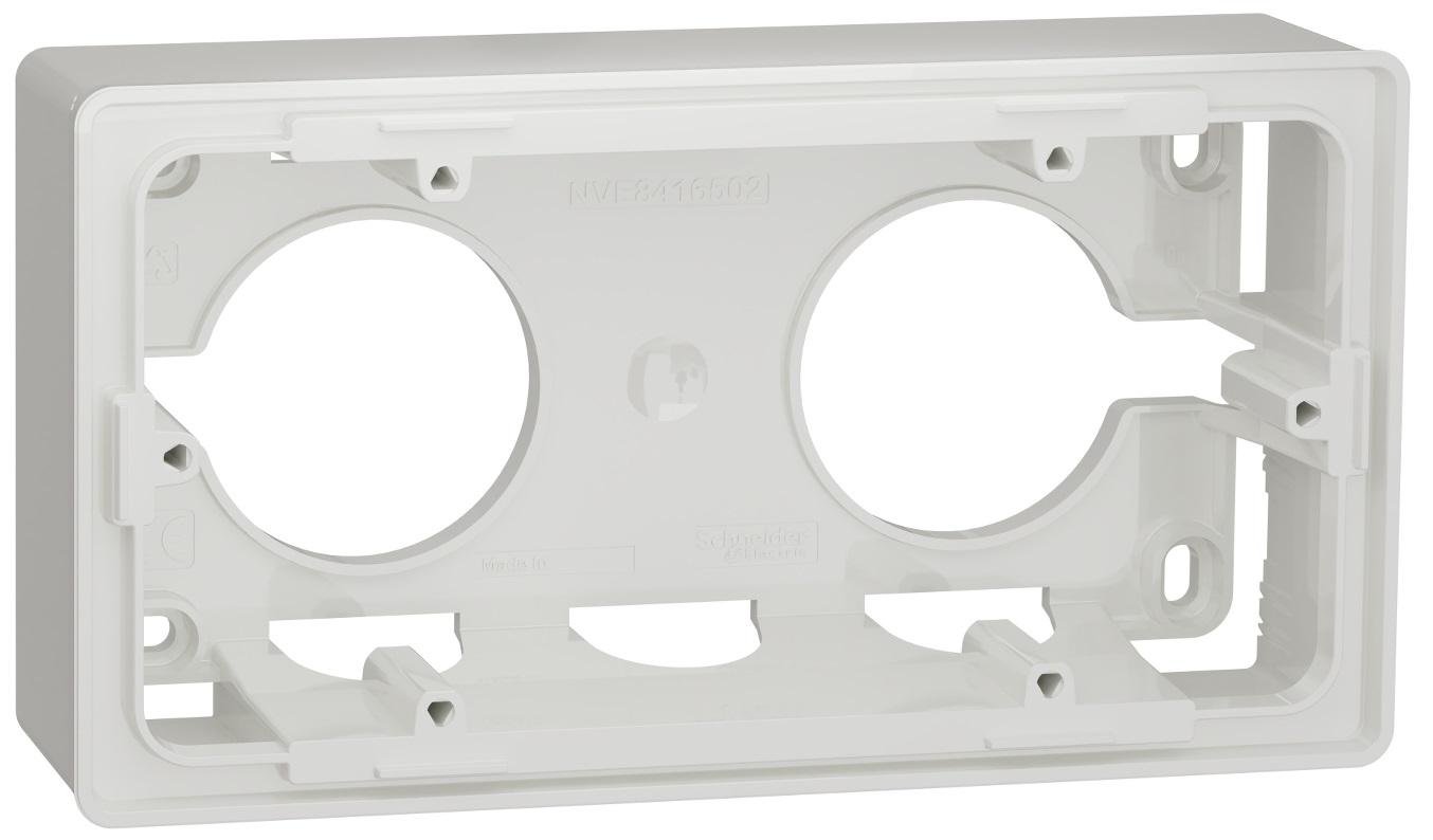 Коробка Schneider Electric Unica для открытой установки 2-поста Белый (NU800418) ABS