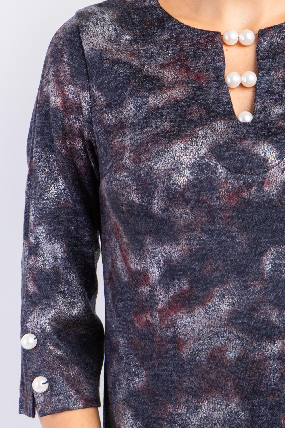 Платье женское Diва с напылением и жемчугом р. 50 Фиолетовый (040) - фото 3 Платье женское Diва с напылением и жемчугом р. 50 Фиолетовый (040) - фото 3